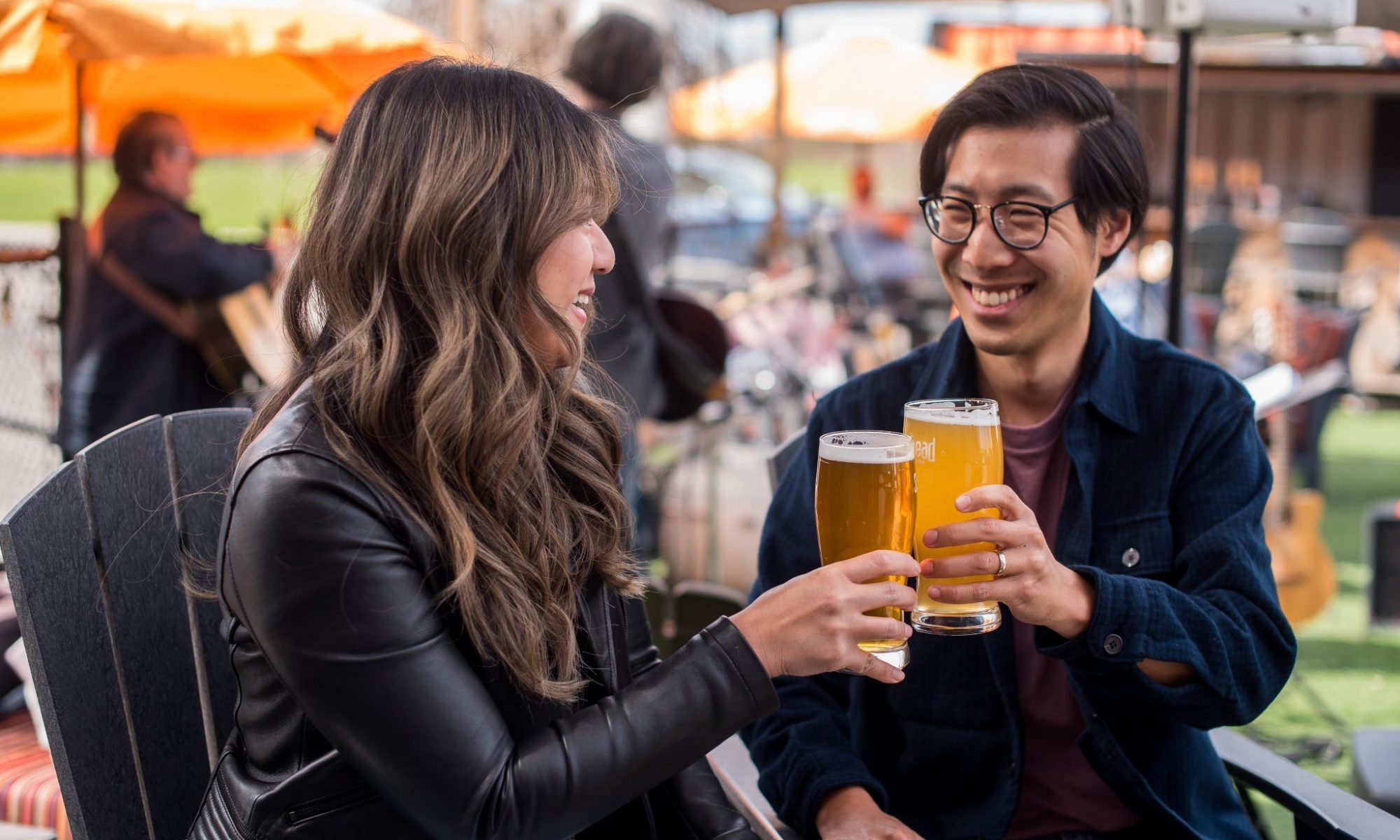 Couple having a beer at Spearhead Brewing Company